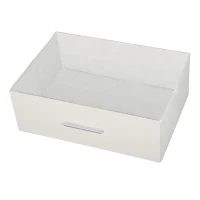 Spacious 5-Drawer Dresser with Water-Resistant Top, Ideal Storage Chest for Bedrooms, Playrooms, Entryways, 22.5" L x 15.5" W x 43" H, White(m-7)