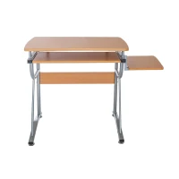 Compact Computer Desk with Slide-Out Keyboard Tray and Printer Shelf, Modern Writing Table for Home Office, 43" L x 19.5" W x 30" H, Cherry(m-2)