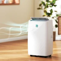 HOMCOM 14000 BTU Portable Air Conditioner, AC Unit with Cool, Dehumidifier, Fan, 549 Sq. ft, 24H Timer On Off, Window Kit(m-2)