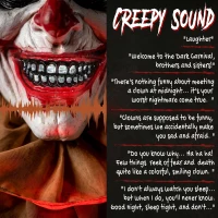 HOMCOM Large Animated Clown Halloween Decorations with Sound Touch Activated, Light Up Eyes, Animated Prop(m-7)