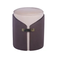 Practical Ottoman with 13" W Storage Compartment, Multi-Use Stool for Vanity Stool, Footrest, Extra Seating, 14.5" L x 14.5" W x 17.5" H, Brown(m-2)