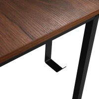 Industrial L-Shaped Desk with Raised Monitor Stand and Open Shelves, Modern Corner Computer Workstation for Home Office, 59" L x 59" W x 35" H, Walnut(m-7)