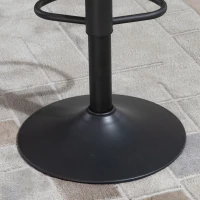 HOMCOM Bar Stools Set of 2 Swivel Bar Height Barstools Chairs with Adjustable Height, Round Heavy Metal Base & Footrest, Brown(m-8)