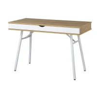 Modern Computer Desk with Accessory-Storage Compartment, Ideal Laptop Table for Bedrooms and Study Rooms, 45" L x 21.5" W x 30" H, Brown(m-9)