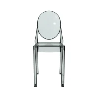 Set of 4 Ghost Chairs with Durable Acrylic Construction, Ideal Event Chairs for Formal Events and Casual Gatherings, 14.5" L x 20" W x 35.5" H, Gray(m-2)