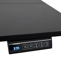 Sleek Electric Standing Desk with 3 Memory Presets and Hooks, Height Adjustable Sit to Stand Computer Desk for Home Office, 55'' L x 23.5″ W x 28'' H, Black(m-9)