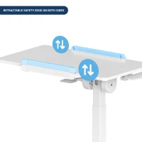 Sit-to-Stand Laptop Cart with Tilt Desk, Versatile Mobile Stand for home offices, classrooms, or bedside, 27.5" L x 16.5" W x 27" H, White(m-6)