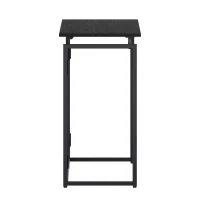 Sleek Folding Desk with Durable Steel Frame, Space-Saving Small Computer Writing Table for Apartment, 31.5" L x 15.5" W x 29" H, Black(m-10)