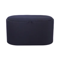 Multi-Functional Storage Ottoman with Reversible Tray Top, Versatile Seat for Living Rooms, 30" L x 15.5" W x 16.5" H, Black(m-6)
