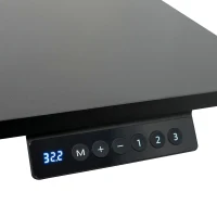 Sleek L-Shaped Standing Desk with 3 Memory Presets and Hooks, Height Adjustable Electric Computer Desk for Home Office, 63'' L x 55'' W x 28'' H, Black(m-10)