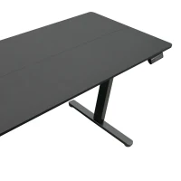 Sleek Electric Standing Desk with Memory Presets and Hooks, Height Adjustable Sit to Stand Computer Desk for Home Office, 47.5'' L x 23.5'' W x 28'' H, Black(m-9)