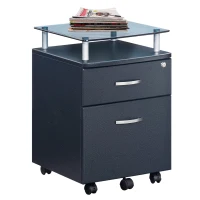 Compact File Cabinet with Hanging Drawers and Locking Design, Locking Storage Unit for Offices and Study Rooms, 15.5" L x 17.5" W x 24" H, Black(m-7)