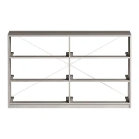 Versatile 6-Drawer Dresser with Water-Resistant Top, Ideal Storage Chest for Bedrooms, Playrooms, Entryways, 44.5" L x 16" W x 26.5" H, Gray(m-8)