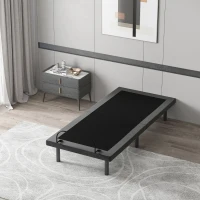 HOMCOM Twin XL Adjustable Bed Frame, Ergonomic Zero Gravity Power Bed Base with Head and Foot Incline, Memory, and Wireless Remote, Gray(m-10)