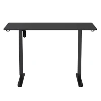 Sleek Electric Standing Desk with Memory Presets and Hooks, Height Adjustable Sit to Stand Computer Desk for Home Office, 47.5'' L x 23.5'' W x 28'' H, Black(m-15)