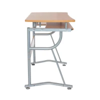 Compact Computer Desk with Slide-Out Keyboard Tray and Printer Shelf, Modern Writing Table for Home Office, 43" L x 19.5" W x 30" H, Cherry(m-9)