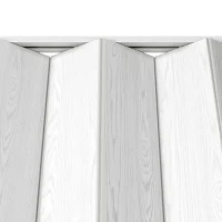 32" W Sleek Foldable Accordion Door with Double-Walled Panels, Space-Saving Interior PVC Sliding Door for Bedroom, 32'' L x 1'' W x 80'' H, White Oak(m-5)