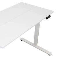 Sleek Electric Standing Desk with Memory Presets and Hooks, Height Adjustable Sit to Stand Computer Desk for Home Office, 47.5'' L x 23.5'' W x 28'' H, White(m-9)