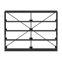 Roomy 8-Drawer Dresser with Water-Resistant Top, Ideal Storage Chest for Bedrooms, Living Rooms, TV Stand, 44.5" L x 16" W x 34.5" H, Black(m-8)