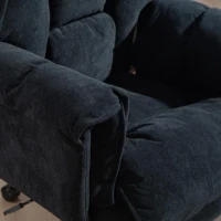 HOMCOM Desk Chair, Computer Office Chair with Footrest, Adjustable Backrest and Headrest, Black(m-11)