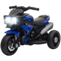Aosom 6V Kids Motorcycle, Battery-Operated Mini Electric Motorbike with Forward/Reverse Switch, Horn, Blue(m-11)