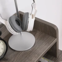 HOMCOM 47 Inches Computer Desk with Hutch, Writing Desk with Shelves and Drawers, Study Workstation for Home Office, Gray(m-11)