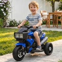 Aosom 6V Kids Motorcycle, Battery-Operated Mini Electric Motorbike with Forward/Reverse Switch, Horn, Blue(m-10)