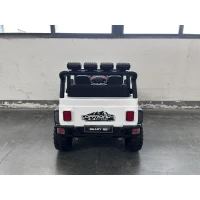 Qaba 12V 2-Seater Ride on Truck Car with Dual Motors, Remote, Soft Start, 4-Wheel Suspension, Lights, Music, USB, Horn, White(m-1)