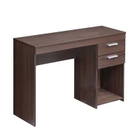 Sleek Espresso Workstation with Open Bottom Shelf, Modern Home Office Computer Writing Desk for Small Space, 47.5" L x 16" W x 30.5" H, Espresso(m-11)