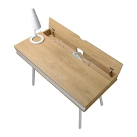 Modern Computer Desk with Accessory-Storage Compartment, Ideal Laptop Table for Bedrooms and Study Rooms, 45" L x 21.5" W x 30" H, Brown(m-8)