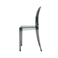 Set of 4 Ghost Chairs with Durable Acrylic Construction, Ideal Event Chairs for Formal Events and Casual Gatherings, 14.5" L x 20" W x 35.5" H, Gray(m-8)