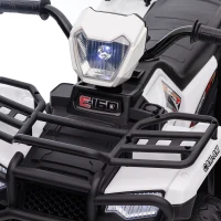 Aosom 12V Electric Toy Car with Forward Backward Function, Music, LED Headlights, for Ages 3-5 Years, White(m-9)