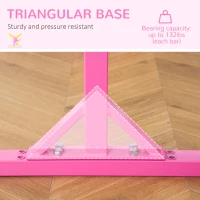 Qaba Double Horizontal Bars, Junior Gymnastic Training Parallel Bars with Double-locking System 13-level 36"-59" Adjustable Heights, 6-level Adjustable Width for Indoor Outdoor, Pink(m-6)