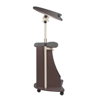 Ergonomic Sit-to-Stand Laptop Cart with Tilting Panel, Storage-Equipped Laptop Stand for Offices, 21.5″ L x 15.5″ W x 31.5″ H, Chocolate(m-10)
