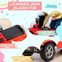 Aosom Kids Ride on Push Car, with Engine Sounds & Under-Seat Storage, Foot-to-Floor Ride on Sliding Car with Horn, Sit and Scoot Ride on Toy, Ages 1.5-3 Years, Red(m-6)