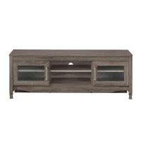 Trendy Grey TV Stand with Storage Cabinet and Cable Management, Modern Media Console Center for Living Room, 53" L x 15.5" W x 19" H, Grey(m-9)