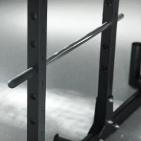 Soozier Multi-Functional Power Rack, Smith Machine Cable Crossover System with Pull Up Bar, Lat-Pull Down System, Landmine(m-11)