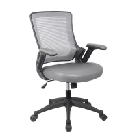 Cozy Task Chair with Breathable Mesh Back and TechniFlex Upholstered Seat, Ergonomic Office Chair for Offices, 25" L x 25" W x 34" H, Gray(m-6)