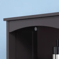 HOMCOM Bathroom Storage Cabinet, Free Standing Bathroom Storage Unit, Tall Linen Tower with 3-Tier Shelves and Drawer, Brown(m-7)