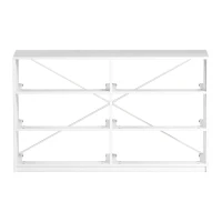 Versatile 6-Drawer Dresser with Water-Resistant Top, Ideal Storage Chest for Bedrooms, Playrooms, Entryways, 44.5" L x 16" W x 26.5" H, White(m-8)
