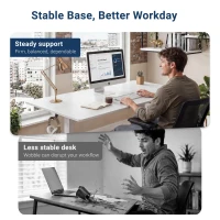 Sleek Electric Standing Desk with Memory Presets and Hooks, Height Adjustable Sit to Stand Computer Desk for Home Office, 47.5'' L x 23.5'' W x 28'' H, White(m-5)