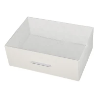 Versatile 6-Drawer Dresser with Water-Resistant Top, Ideal Storage Chest for Bedrooms, Playrooms, Entryways, 44.5" L x 16" W x 26.5" H, White(m-7)