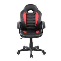 Sporty Gaming Chair with Pneumatic Height Adjustment and Non-Marking Casters, Perfect Racer-Style Chair for Kids, 21" L x 22" W x 35" H, Red(m-2)