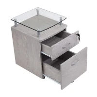 Compact File Cabinet with Hanging Drawers and Locking Design, Locking Storage Unit for Offices and Study Rooms, 15.5" L x 17.5" W x 24" H, Gray(m-7)