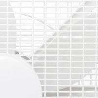 Powerful 20" Box Fan with 3 Adjustable Speed Settings, Lightweight High-Velocity Air Circulation Floor Fan for Home, 21" L x 4" W x 21" H, White(m-9)