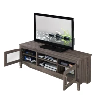 Trendy Grey TV Stand with Storage Cabinet and Cable Management, Modern Media Console Center for Living Room, 53" L x 15.5" W x 19" H, Grey(m-8)