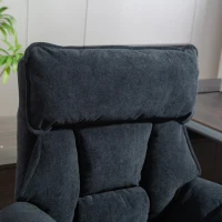 HOMCOM Desk Chair, Computer Office Chair with Footrest, Adjustable Backrest and Headrest, Black(m-12)