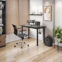 Cozy Office Chair with Flip-Up Arms and TechniFlex Upholstery, Flexible Racer Seat with Locking Tilt Control, 22.5″ L x 23.5″ W x 36″ H, Black(m-1)