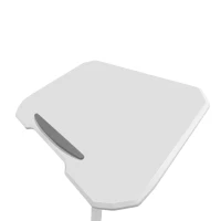 Adjustable Laptop Stand with Top Tilt Control Lever, Mobile Laptop Table for Bedrooms and Living Rooms, 27.5″ L x 18″ W x 30″ H, White(m-6)