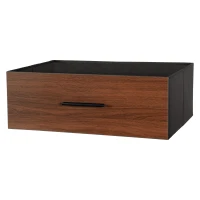 Versatile 6-Drawer Dresser with Water-Resistant Top, Ideal Storage Chest for Bedrooms, Playrooms, Entryways, 44.5" L x 16" W x 26.5" H, Walnut(m-6)